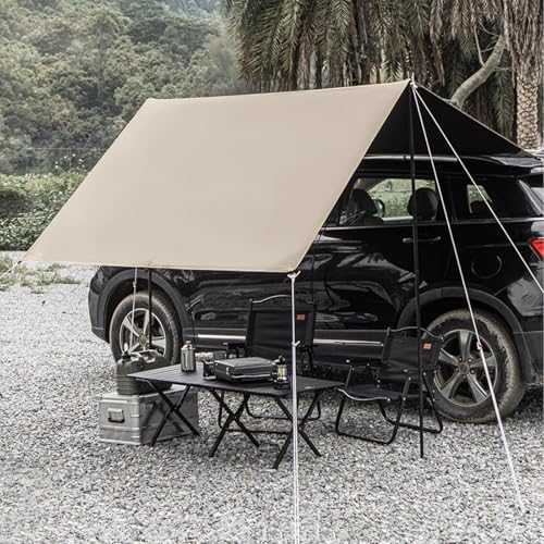 LJLAO Portable Car Awning Car Tent Camping(6㎡), Weatherproof Camper Awning Canopy with Suction Cup for Outdoor Activities Like Camping picnic,Fishing Travel,Black