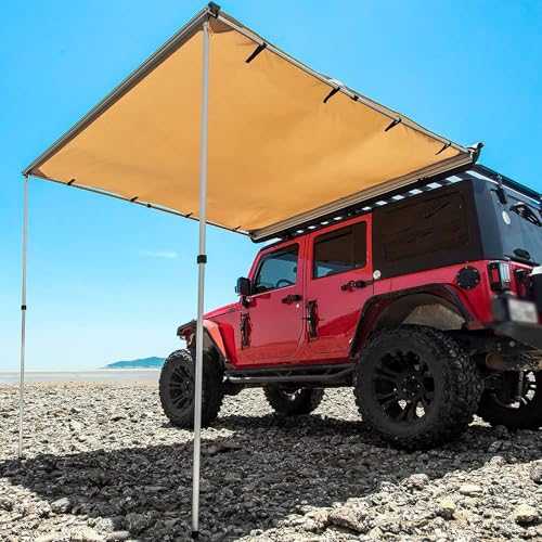 Hot Tent，Winter Tent，Teepee，Car Side Awning SUV Truck Vehicle Awning Rooftop Pull Out Tent Shelter PU2000mm Roof Rack Truck Side Awning Shelter SUV Canopy Camping Tent