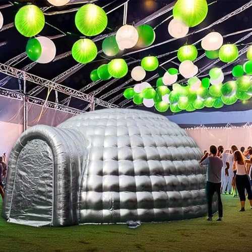 Inflatable Igloo Dome Tent Large Capacity Portable Shelter Igloo Marquee for Party Wedding Camping 20x11.8FT