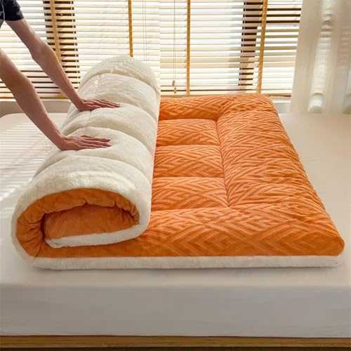 Japanese Floor Mattress Futon Mattress for Adults, 90 * 200cm - Roll Up Camping Mattress Lounger Sofas, Ultra Soft Bed Mat for Guest Mattress