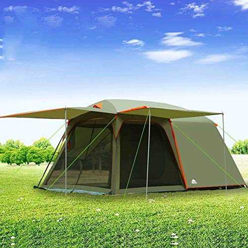 Garden Teepee Large outdoor tent 5-7 people,anti-storm camping tent camping rain tent anti-UV double-layer tent,Picnic, hiking, fishing, adventure, 4.2M*2.7M*2M