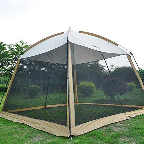 hdfj12142 330 * 330 * 245CM 4 man waterproof beach shelter Deluxe camping equipment With Mosquito Net Breathable sun tent beach tent-Brown