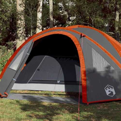 Furniture select-Camping Tent Dome 4-Person Orange Waterproof