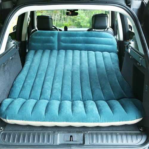 SUV Air Mattress, Car RV MPV Car Camping Air Bed with 2 Piers 2 Pillows, Inflatable Flocking Sleeping Bed for Home Outdoor Travel