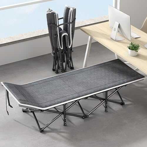 YHHLWXMDZ Camping Cot for Adults, Cots for Camping, Portable Folding Bed for Sleeping, Travel Camp Cots with Carry Bag for Outdoor Home Office(190 * 67 * 34cm/74.8 * 26.4 * 13.4in)