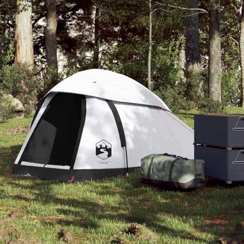 Furniture select-Camping Tent Dome 1-Person White Blackout Fabric Waterproof