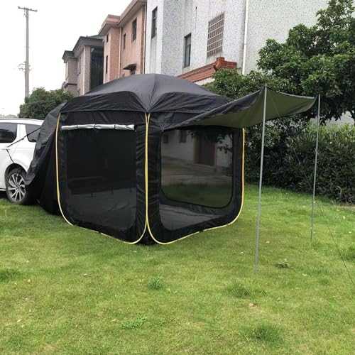 Pop Up Car Rear Tent, SUV Tents for Camping, Car Tents for Camper, Multipurpose Truck Tent, Camping Tent, Connected To Vehicle, Universal Fit