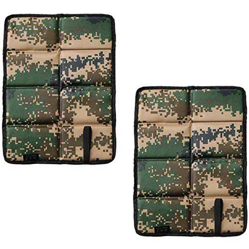 DMFSHI Outdoor Foldable Seat Mat, Portable Waterproof Seat Pad, 2 PCS Oxford Cloth Foldable Seat Mat with Storage Bag, Outdoor Foldable Cushion for Picnic Park Hiking(Green Camouflage)