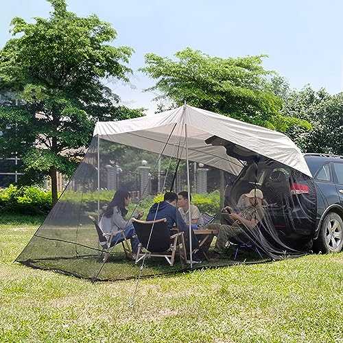 Car Tent Hatchback Tent - Tailgate Tent for SUV RV Truck Van, Outdoor Camping Travel. Easy set up, waterproof, perfect for car camping