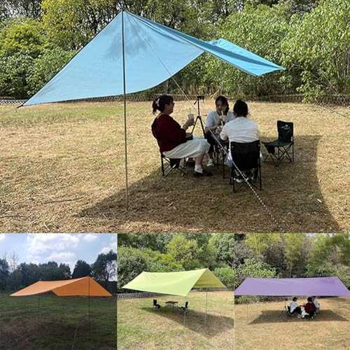 Camping Canopy - Rain Proof Beach Shade Canopy | Sunscreen | Waterproof Beach Tent Shelter | Portable Sun Shelter Tent | Portable Windproof Shade Tent For Beach, Hiking, Picnics, Camping