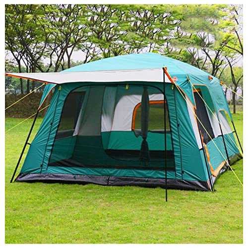 JUJNE Utility Tents 5 to 8 Persons Two Rooms and One Living Room,Ventilation Stand Up Tents for Adults Practical Sturdy Camping Tents Family for Family,Outdoor,Hiking and Mountaineering