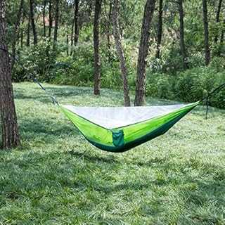 Camping Hammock with Mosquito Net, Portable Multi-Person Travel Hammock, Max 300KG, Ideal for Outdoor Hiking, Backpacking, and Travel
