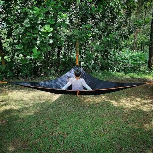 QYLTTDM Triangle Hammock, 13Ft Extra Large Multi Person Camping Hammock, Travel Hammock with Carry Bag, 3 Point Outdoor Aerial Hammock, Ideal for Outdoor Hiking, Camping, Travel, Backpacking