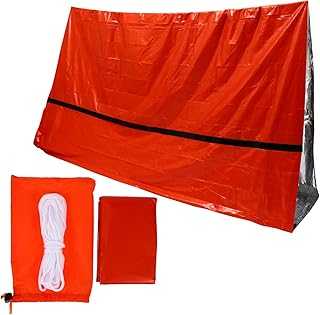 WOONEKY Emergency Heat Preservation Tent Outer Bag for Camping Hiking Traveling Durable Eco Friendly Outdoor Emergency Shelter Portable Cold Weather Protection