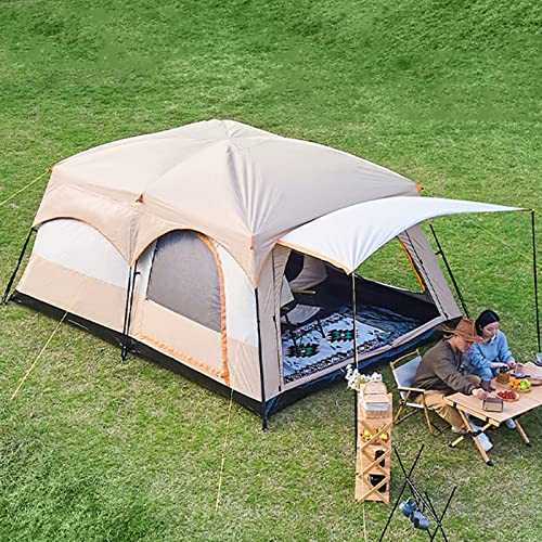 Large Family Tents for Camping 8-12 Person with Living Area, Portable Instant Tent with Removable Rainfly, Waterproof, Big Automatic Tent for Outdoor Hiking, Picnic, Gathering