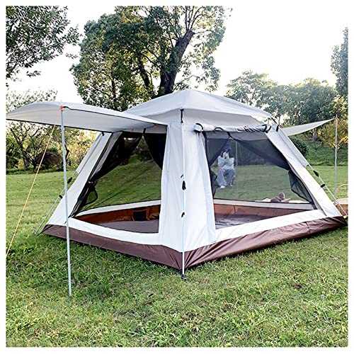 Pop-Up Tents 4 Man Double Doors and Four Windows,Pop Open in Three Seconds Tent With Porch Stable and Practical Family Tents for Hiking Camping progress