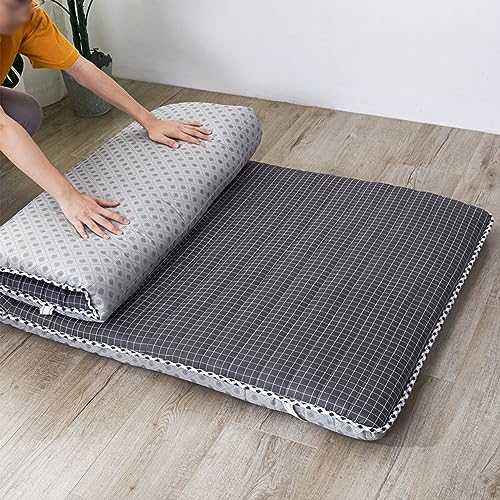 LXURY Mattress Thicken Roll Up Japanese Futon Mattress Four Seasons Quilted Floor Mattresses Folding Portable Tatami Sleeping Pad for Camping Couch Dormitory Guest Bed Mat,001,80 * 200cm