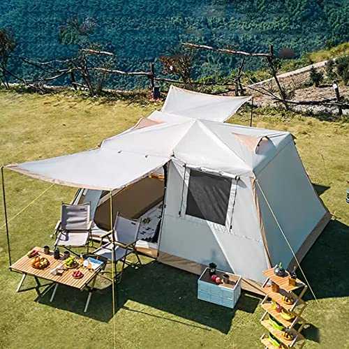 9-10 Person Tent for Family Camping | Large Outdoor Blackout Tent with Onvertible Screen Room, 2 Rooms/2 Doors, Waterproof Dome & Breathable Mesh