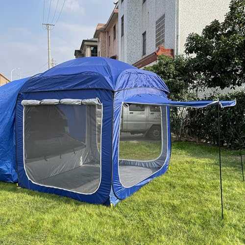 GHCCDAM SUV Tent Family Car Camping Tent,Car Tent Tailgate Awning,Automatic Large Space Car Rear Extension SUV Tent for Camping