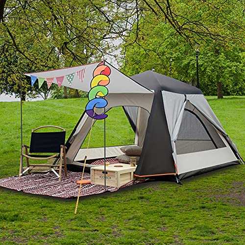 3-4 Person Automatic Pop-up Tent with Porch Camping Tent for Family Portable Cabana Tent for Outdoor Camping Hiking Fishing