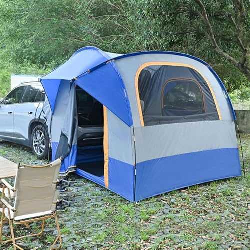 Customize what you need Car Camping SUV Rear Tent 3-4 Persons Family Camping Tent for Vehicle, Car Awning Sun Shelter, Vehicle Car Mini-Van Awning Extension PU2000mm+