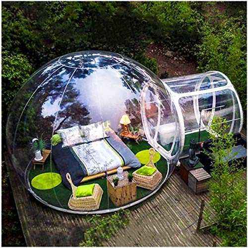 ZYJFP Inflatable Transparent Tent, Garden Igloo 360 Dome, Single layer With closed air passageOutdoor Luxurious Transparent Inflatable Bubble Tent Family Camping Backyard (customizable),5M