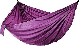 SRKATI Camping Hammock Parachute Hammock 260x140cm 2 People Camping Survival Outdoor Indoor Hammock For Backyard Patio Hiking Travel(Purple)