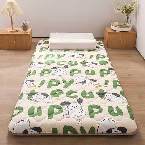 Futon Mattress,Portable Japanese Floor Mattress,Foldable Tatami Mat, Roll Up Mattress, Upgraded Soft Fluffy Foldable Bed Mattress,Single Double Full Size Futon Mattress,Camping Mattress (G 150*200cm)