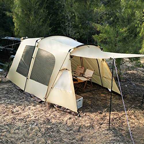 Outdoor Garden Camping Tent,Car Tent Attachment for Camping - Up To 6-8 Person Sleeping Capacity, Fit Car Trunk Family Tail Tents with Extendable Awning, S