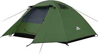 Forceatt Tent, 2-4 Man Tent for Camping, Easy Setup Lightweight Two Doors PU3000mm Waterproof Dome Tent, Windproof Instant Outdoor Tent Suitable for Traveling, Beach, Camping, Hiking, Mountaineering