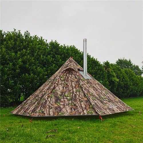 tents 3-4 Person Tent Outdoor Hiking Backpacking Camping Tent With Chimney Hole Teepee For Cooking Birdwatching