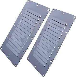 BGTSF Stainless Steel 316 Louvre Air Vent, Air Vent Grille Cover Ventilation Grill，Marine Boat Cabin Ventilation Ventilator Grille Cover Accessories Boat Accessories Marine