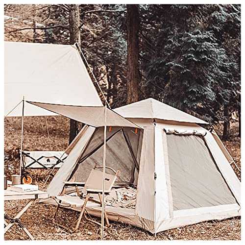 Family Tents for Camping 4 People Pop Open In Three Seconds,Double Doors and Four Windows Adult Teepee Tent Outdoor Stable and Practical Tents for Camping Waterproof for Hiking Backpacking progress