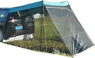 SUV Tailgate Tent - Mesh Screen Sun Shelter, Hatch Tents for Road Trip | Large Car Canopy with Netting, Car Tent Cover in bl