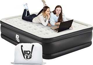 BUPPLEE Air Mattress with Built in Pump - Upgraded Twin Blow Up Mattress