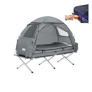 SoBuy Foldable Camping Tent with Bed Air Mattress Sleeping Bag Carrying Bag Camping Bed OGS32