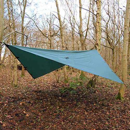 DD Hammocks - DD Tarp 3x3 PRO - Versatile Tarpaulin Shelter With Eyelets And Buckles for Bushcraft Camping And Outdoor Adventure