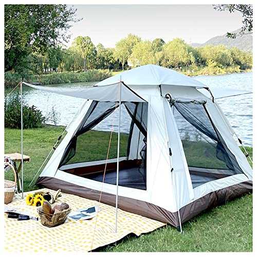 Quick Erect Tents 4 Man Spacious Large Tents for Camping Light and Practical Big Tent for Hiking Backpacking