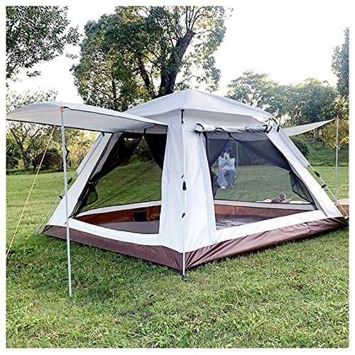 Large Family Tent 4 People Spacious Tent With Porch Practical Sturdy Garden Tent for Family Camping,Hiking Party