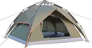 3-4 Person Camping Tent Instant Set Up Tent Waterproof Pop Up Outdoor Sports Tent Camping Sun Shelters Instant Cabin Tent Advanced Venting Design