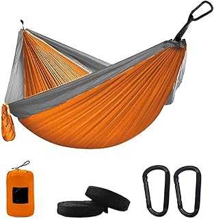 Camping Hammock Portable Double Hanging Bed - Survival Garden Outdoor Furniture for Leisure Sleeping and Travel - Durable for Relaxation Anywhere