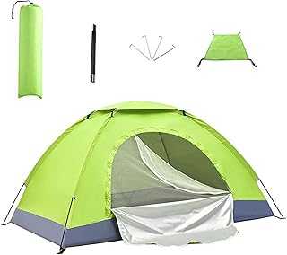 Pumixiy Camping Tent for 1-2 Person, Waterproof Backpacking Tents, Easy Setup, Lightweight for Outdoor Hiking, 200x150x120cm(1 person Army Green)