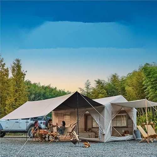 SENLEETO Inflatable Tent for Camping 10-12 People Large Inflatable Tent, Easy Setup Glamping Tent with Pump,4 Season Tents for Camping,Inflatable Tent Air Tent Big Tent Blow up Tent for Party