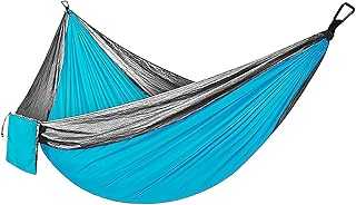 Hammocks, Outdoor Ultralight Camping with 2 Carabiners, 2 Rope Covers, 300 kg Load Capacity (270 x 140 cm), Breathable Quick Drying Nylon Parachute