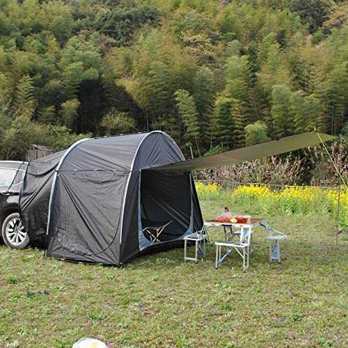 Car tent Awnings For Camping, Tailgate Tent For Car With 3-Sided Breathable Gauze Tailgate Shade Awning Tent For 2-3 Person Waterproof Windproof Outdoor Camper Tent