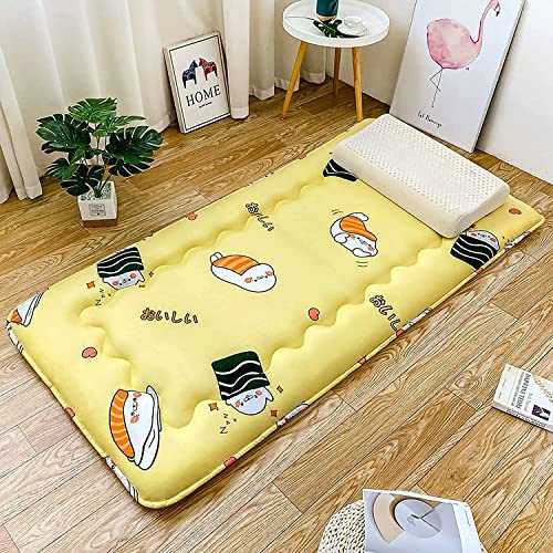 KOHKA Thick Futon Floor Mattress for Adults, Japanese Futon Mattress Foldable Floor Bed Camping Mattress, Roll Up Camping Mattress Floor Lounger Bed Couches