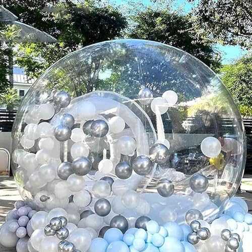 Commercial Grade Inflatable Bubble Camping Tent for DIY Outdoor Family Backyard Camping - Clear Dome Cabin Bubble Tent with Air Blower for Stargazing