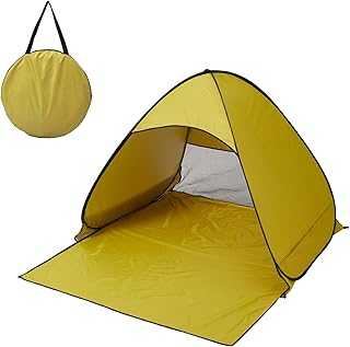 Pop Up Beach Tent UPF 50+ UV Protection Beach Sun Shelter Tent with Zipper Porch & Carry Bag Automatic Instant Portable Beach Tent for Beach Camping Fishing Picnic