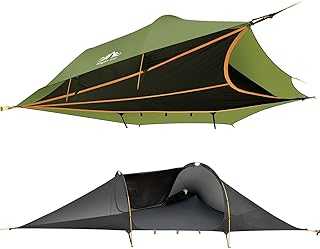 Night Cat Hammock Tent for 2 Person：Waterproof Triangle Hammock with Mosquito Net Rainfly Camping Garden Backyard Wild
