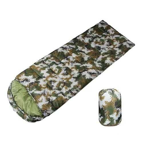 Cotton Camping Sleeping Bag 15~5°C Army Style Envelope or Military or Camouflage Sleeping Bag-B